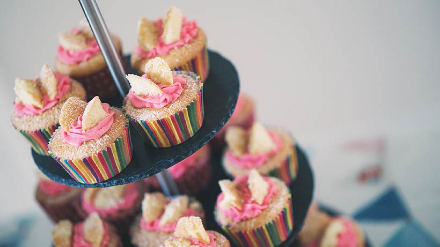 Celebration Cupcakes on Cake Stand by Ed Gregory image