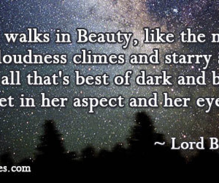 she walks in beauty by lord byron poem