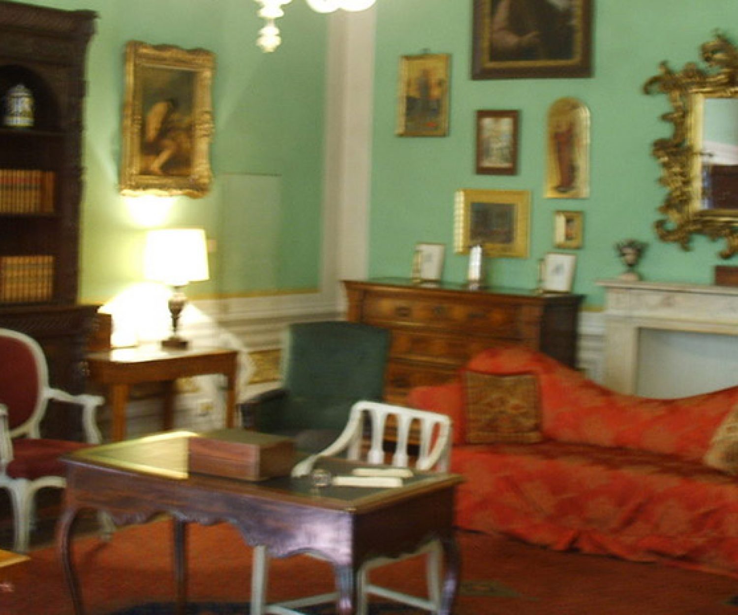 Living Room, Casa Guidi museum in Florence, Italy.