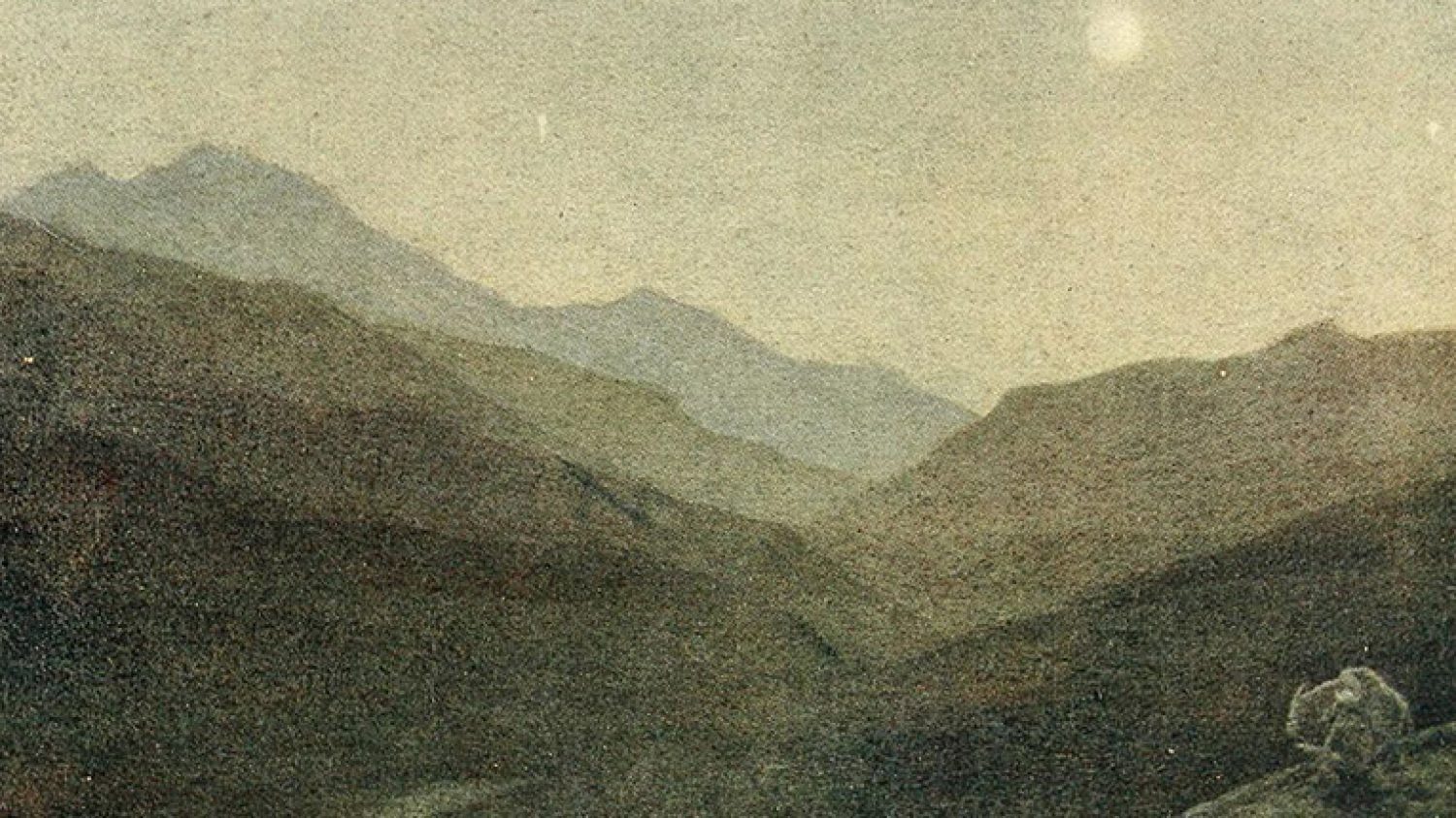 On the Hill of S. Pierre. from "Travels with a donkey in the Cevennes" (1909) - (cropped).