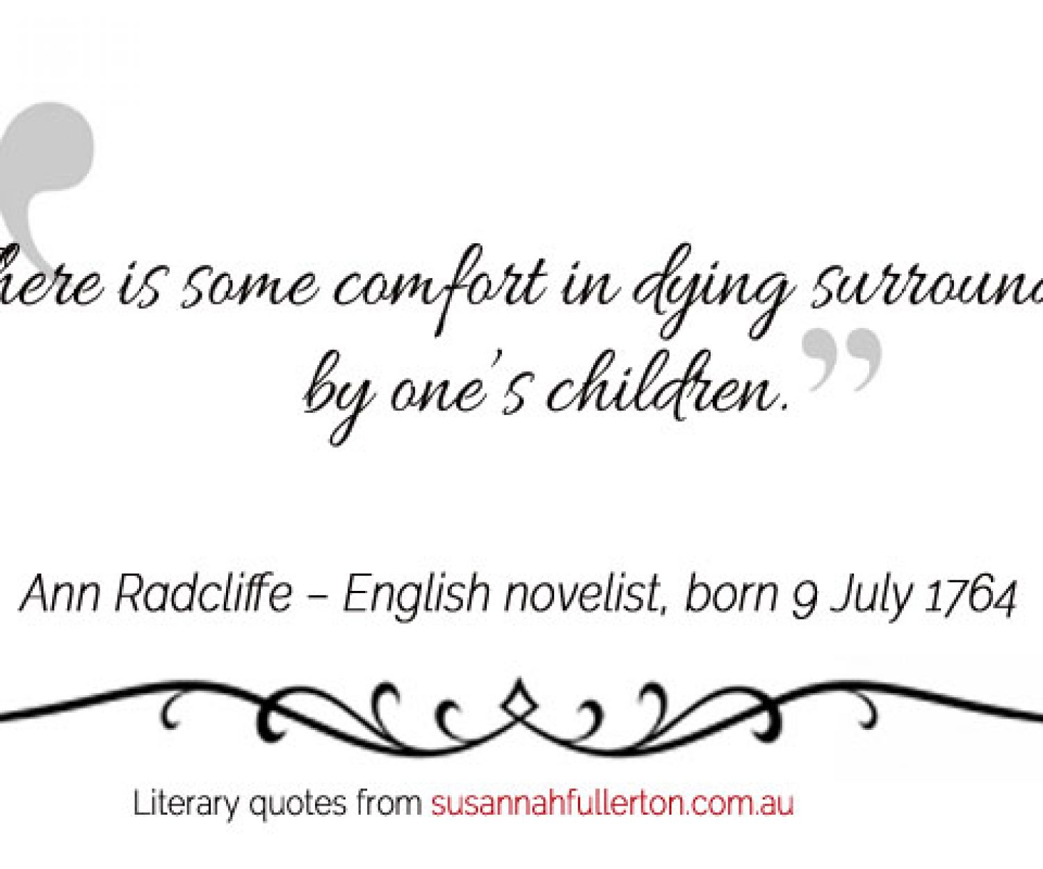 Ann Radcliffe quote by Susannah Fullerton