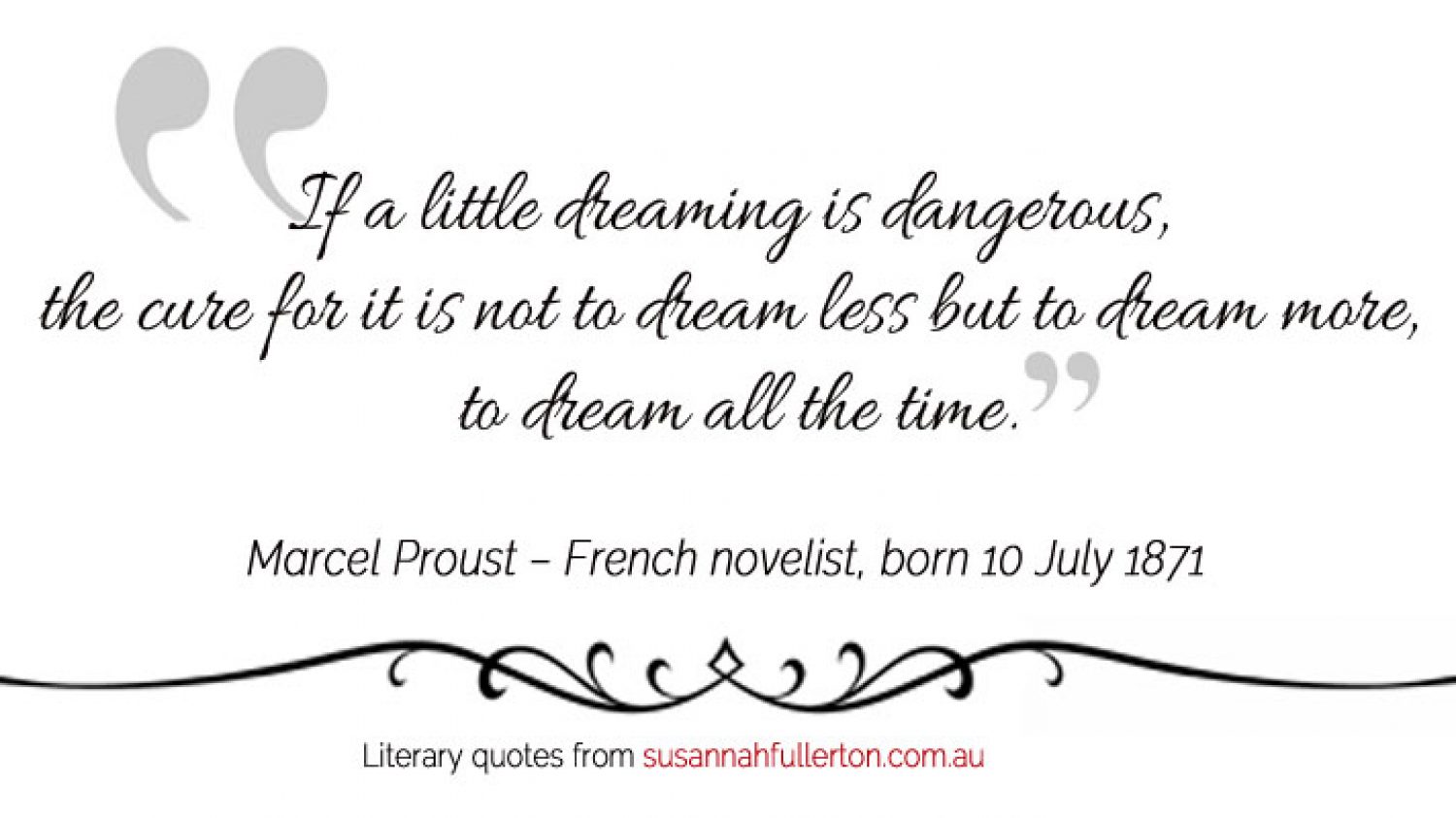 Marcel Proust quote by Susannah Fullerton