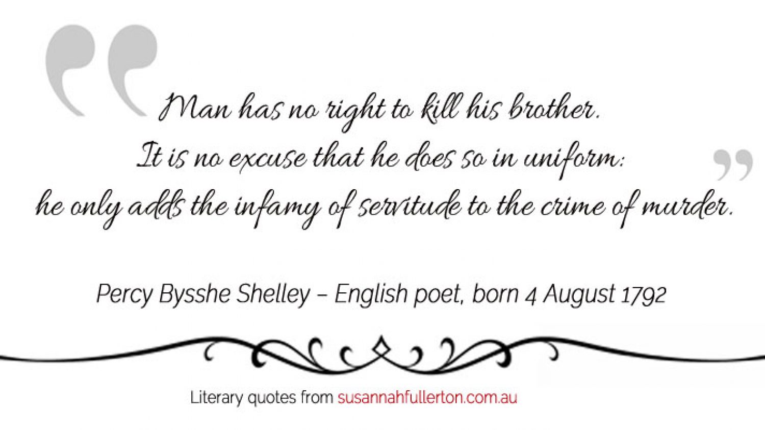 Percy Bysshe Shelley quote by Susannah Fullerton