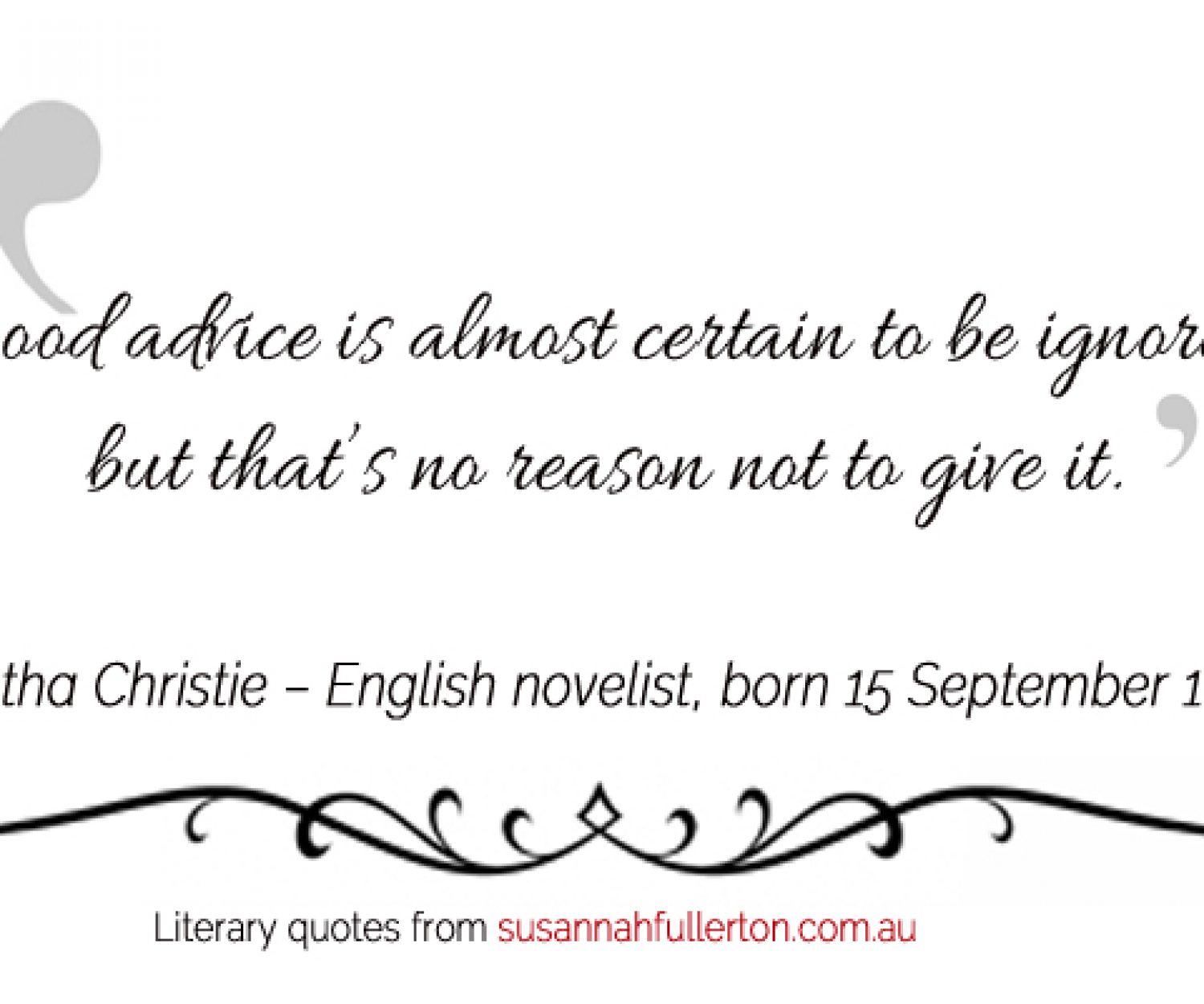 Agatha Christie quote by Susannah Fullerton