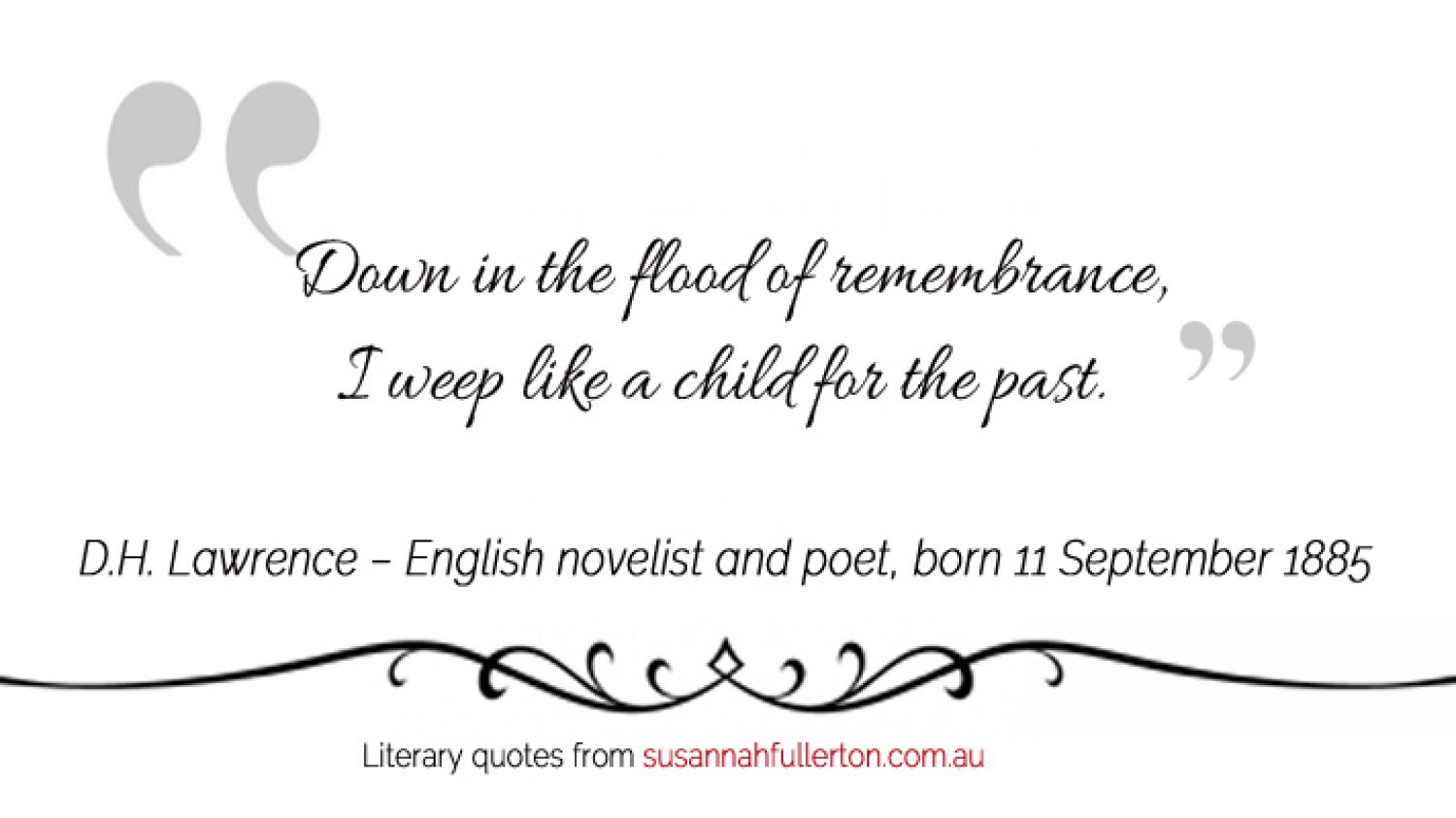 D.H. Lawrence quote by Susannah Fullerton