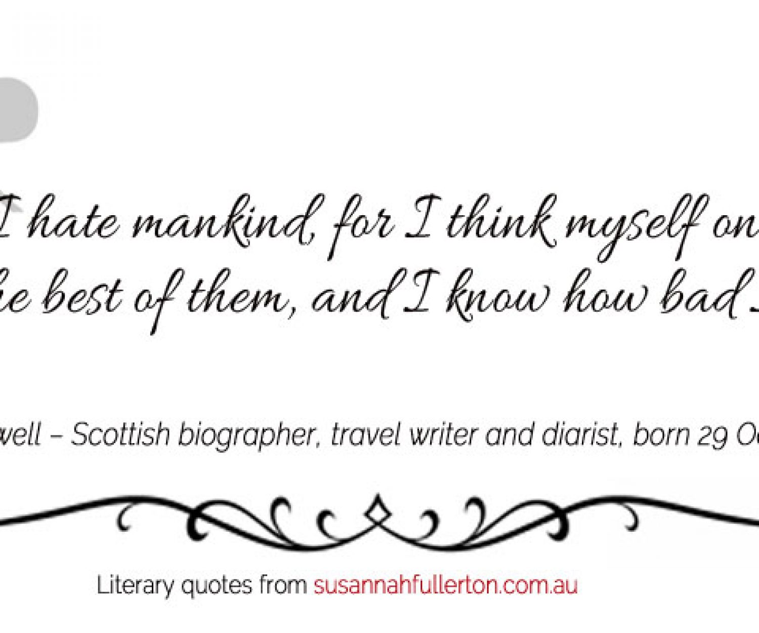 James Boswell quote by Susannah Fullerton