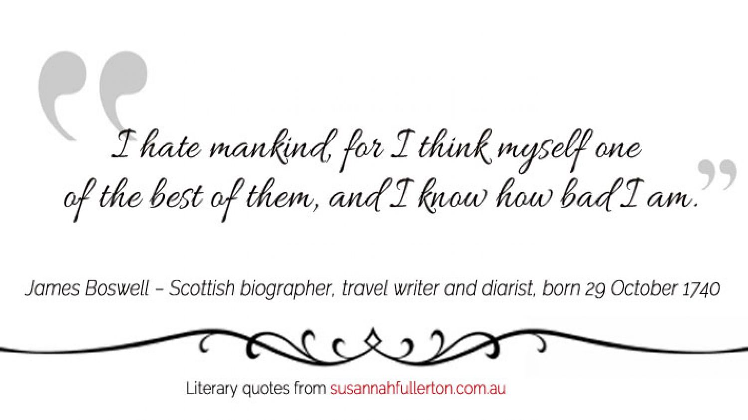 James Boswell quote by Susannah Fullerton