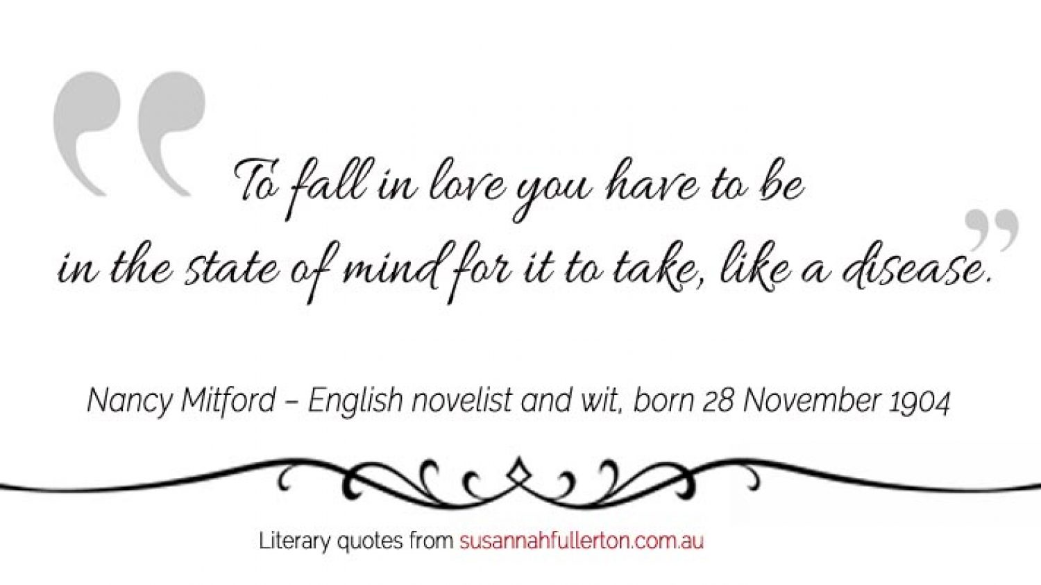 Nancy Mitford quote by Susannah Fullerton