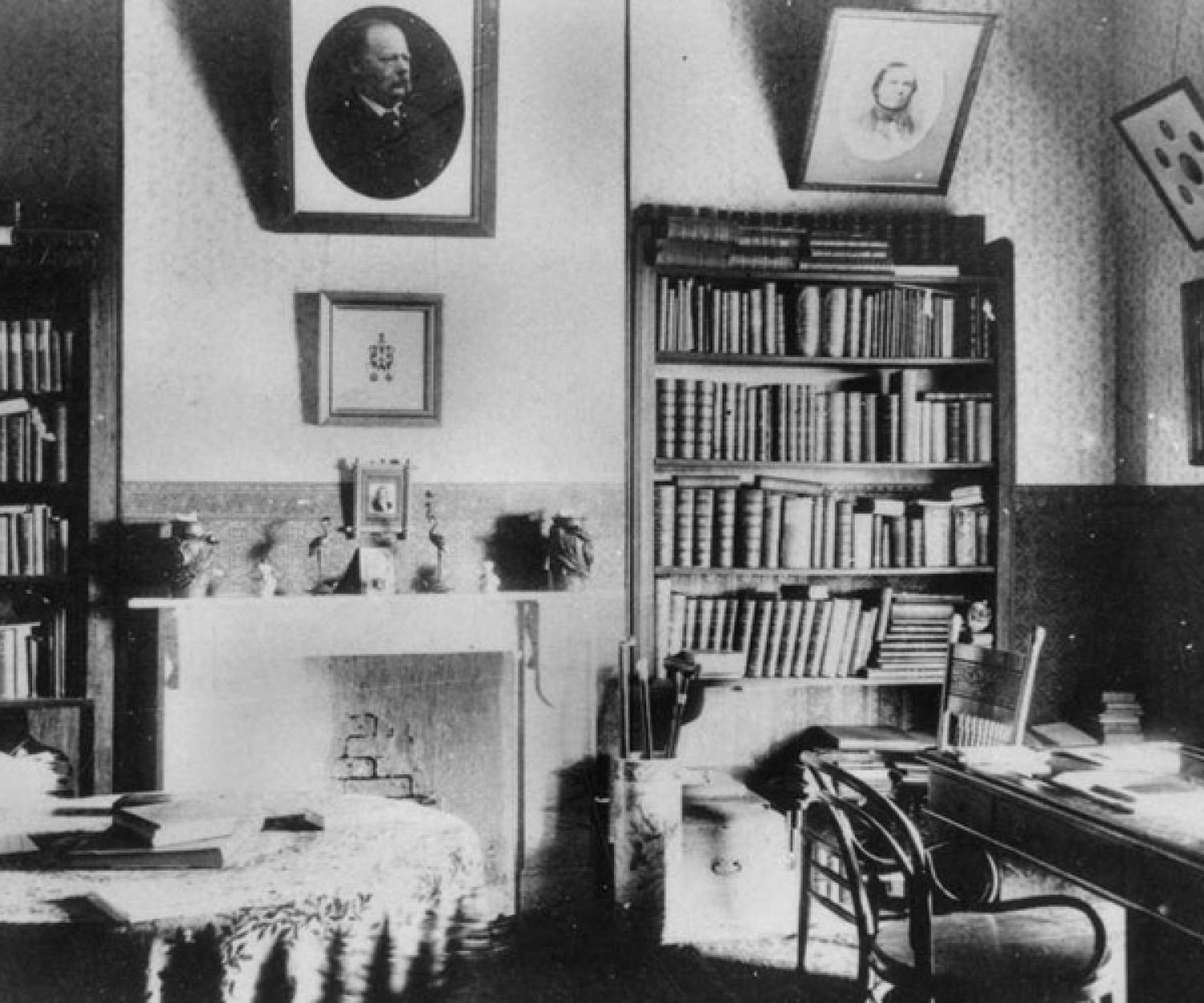 Library at Westbrook Station, Queensland, ca. 1898