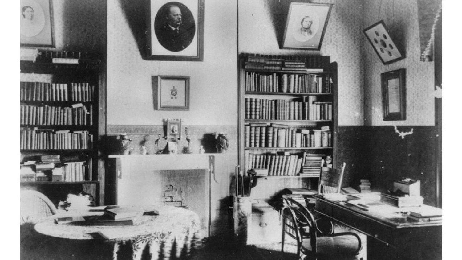 Library at Westbrook Station, Queensland, ca. 1898