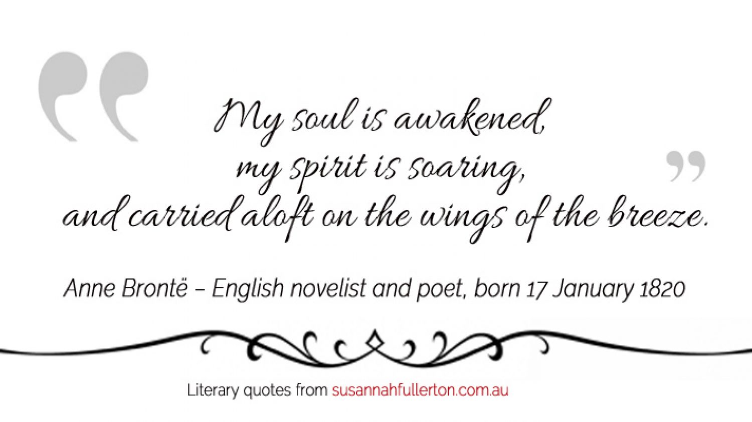Anne Brontë quote by Susannah Fullerton