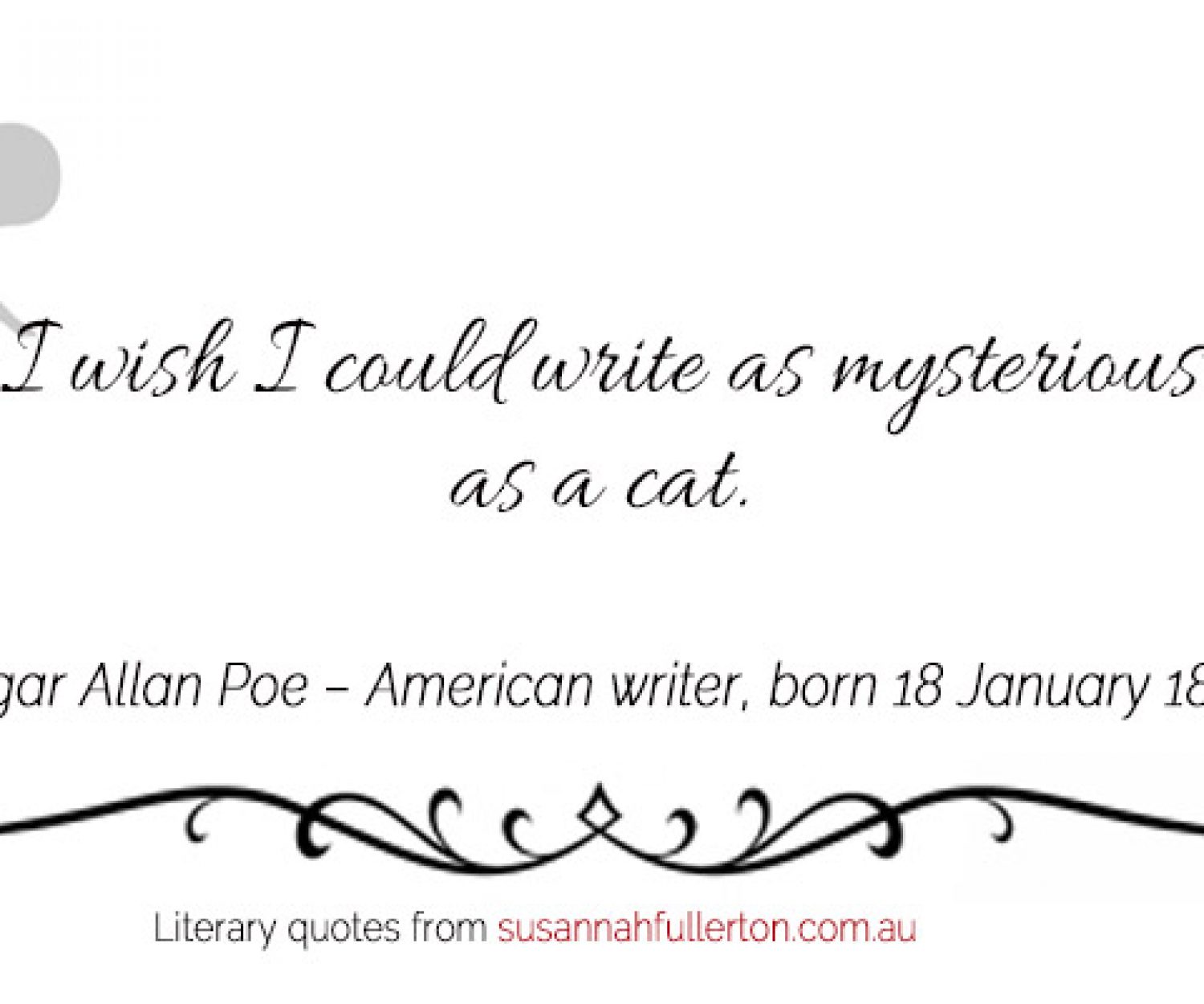 Edgar Allan Poe quote by Susannah Fullerton