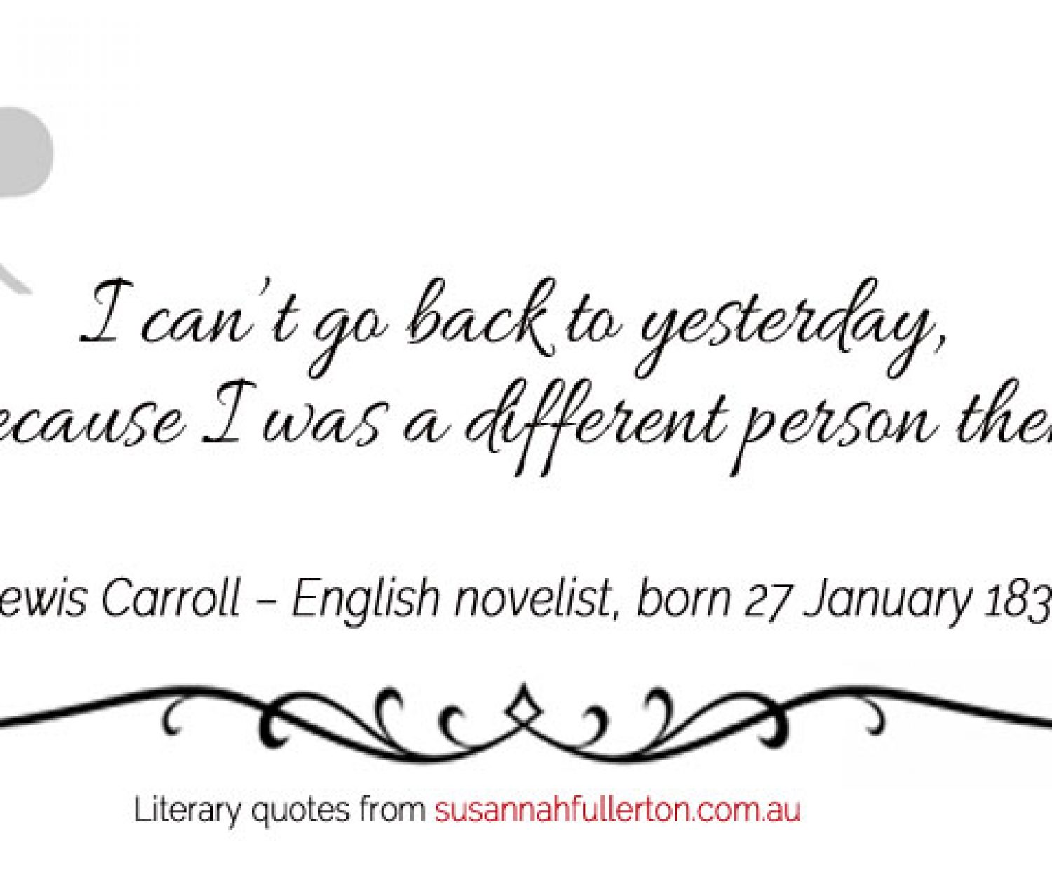 Lewis Carroll quote by Susannah Fullerton
