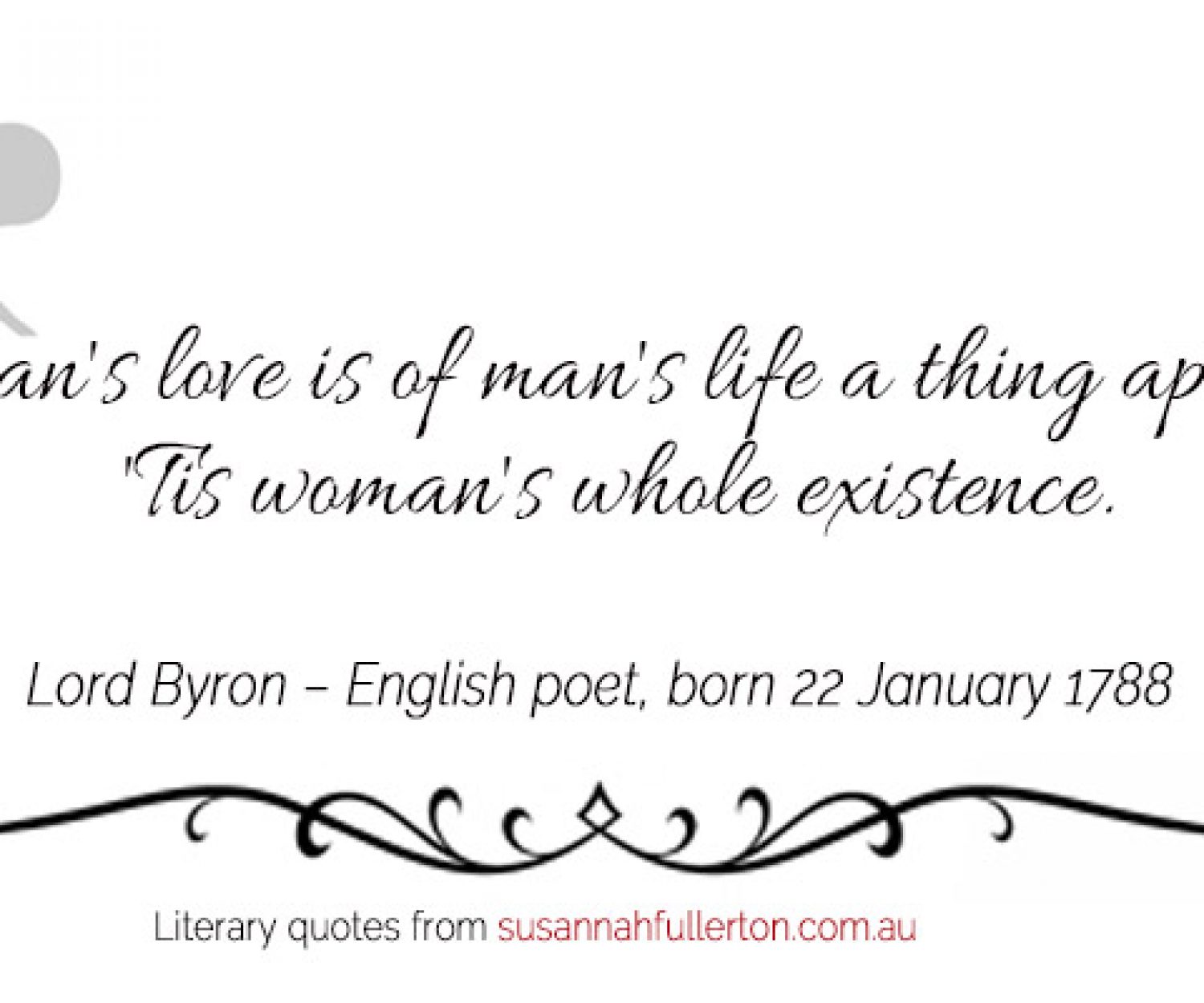 Lord Byron quote by Susannah Fullerton
