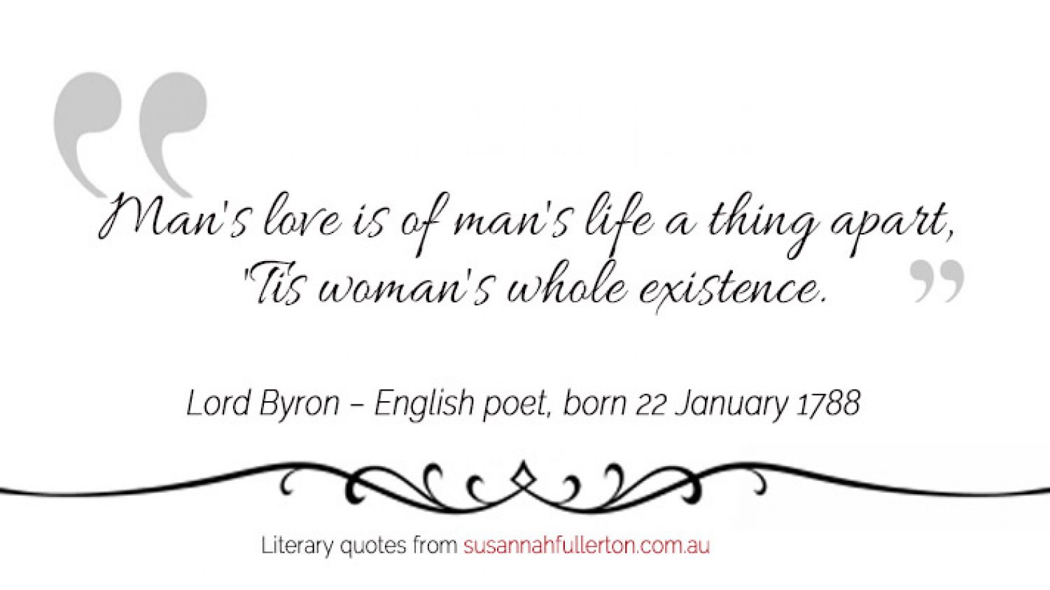 Lord Byron quote by Susannah Fullerton