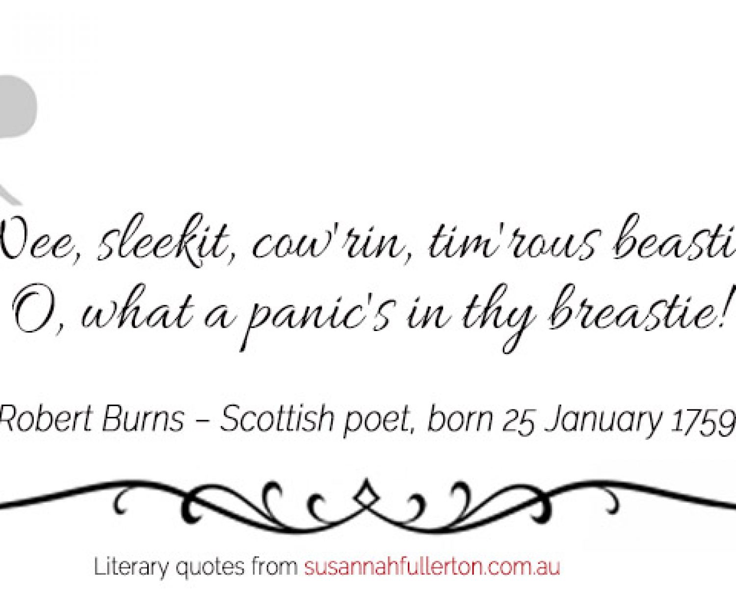 Robert Burns quote by Susannah Fullerton