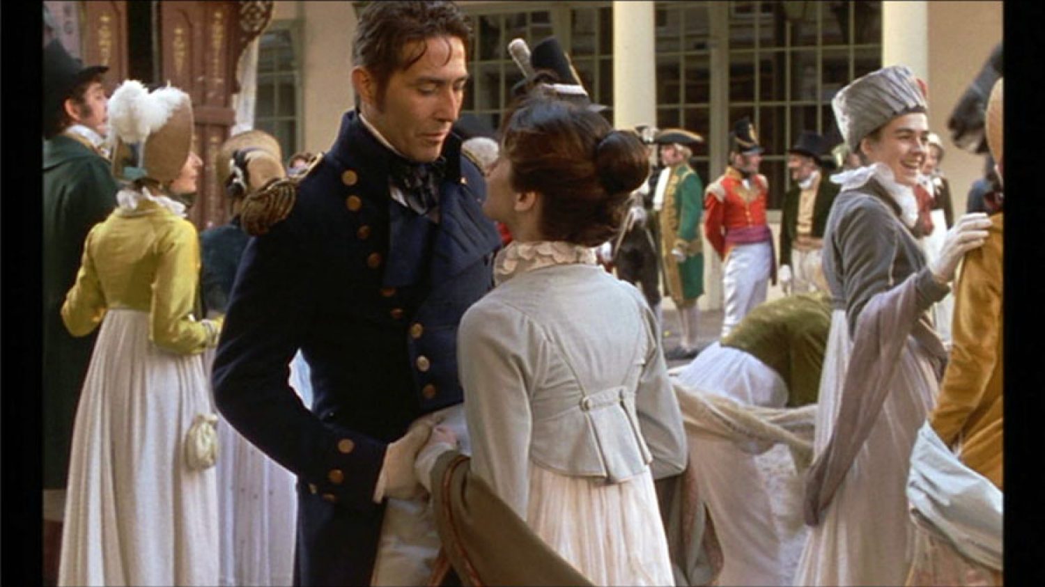 Amanda Root as Anne and Ciaran Hinds as Captain Wentworth, Persuasion, 1995 Movie adaptation