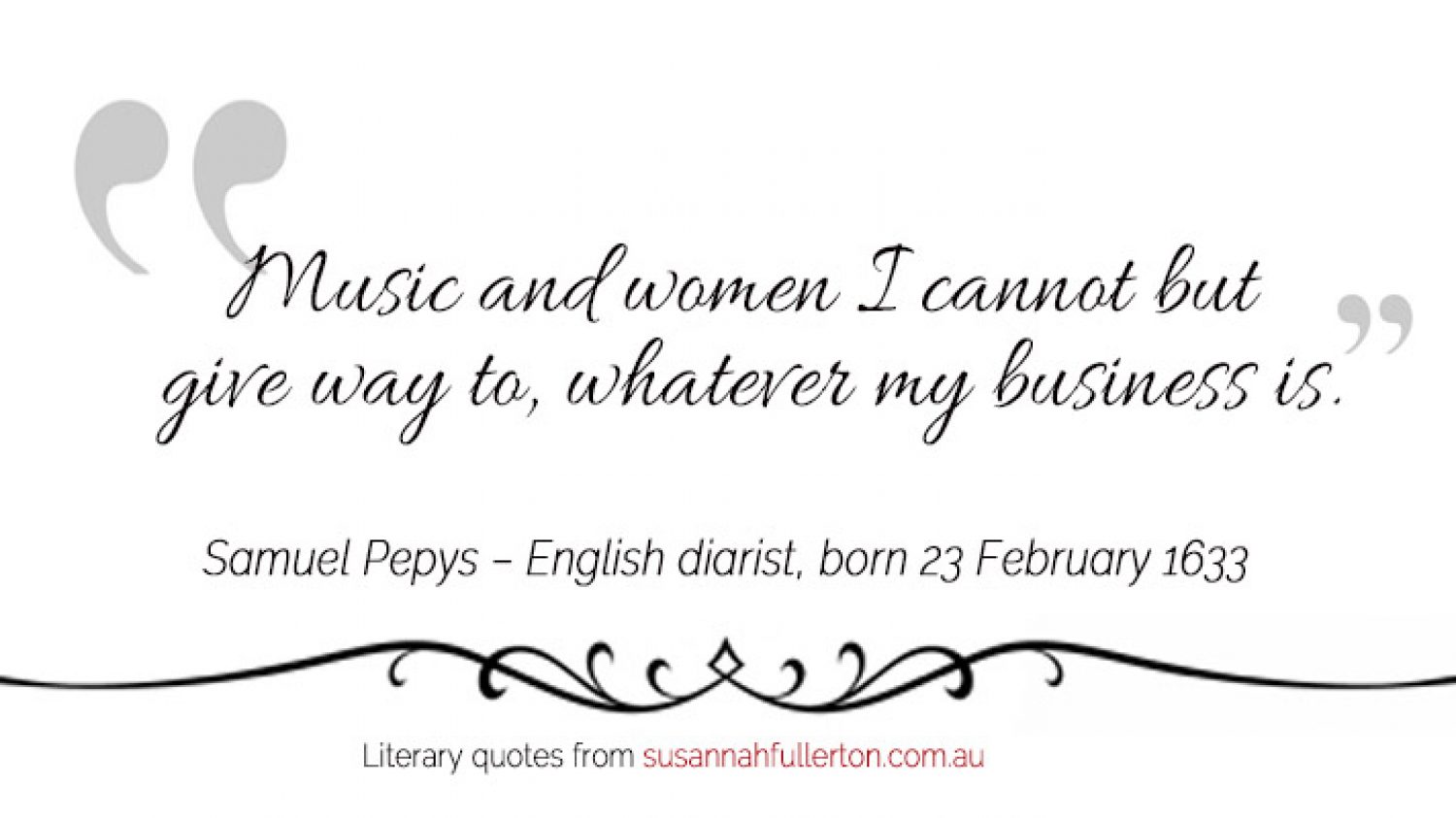 Samuel Pepys quote by Susannah Fullerton