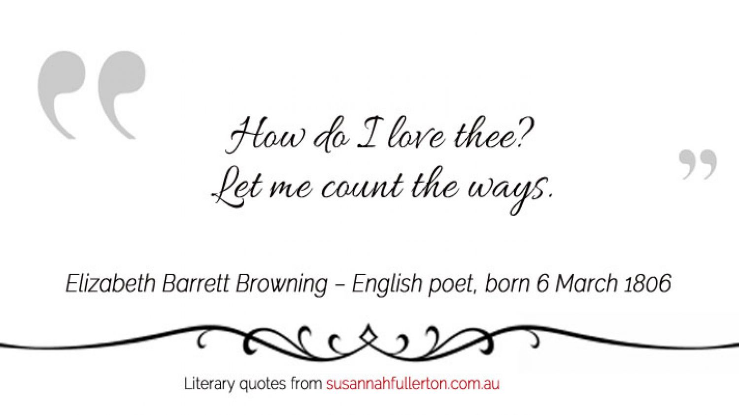Elizabeth Barrett Browning quote by Susannah Fullerton