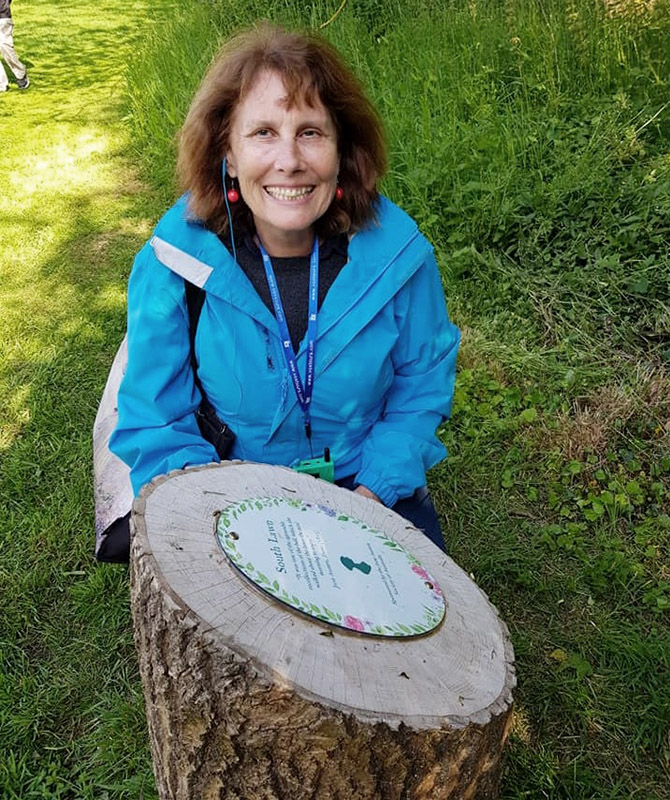 Susannah at Chawton House in June this year.
