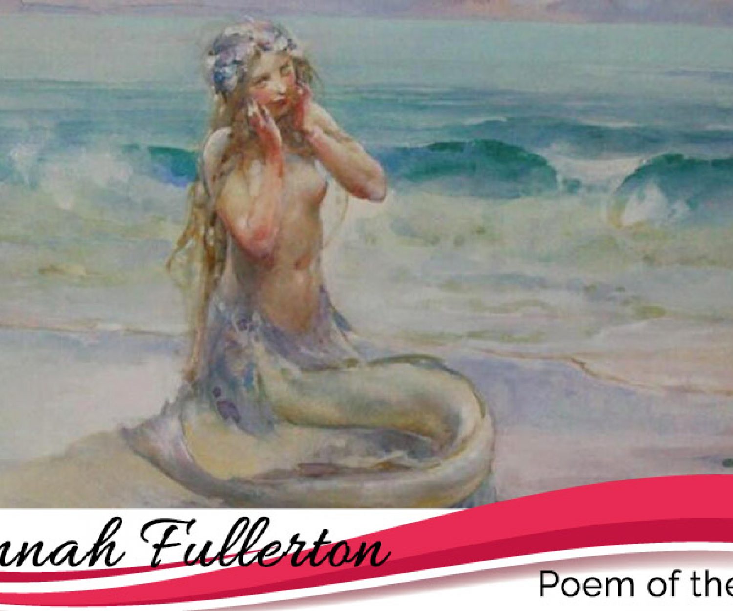 A mermaid sits on a rock by the seashore, by John Reinhard Weguelin, 1911