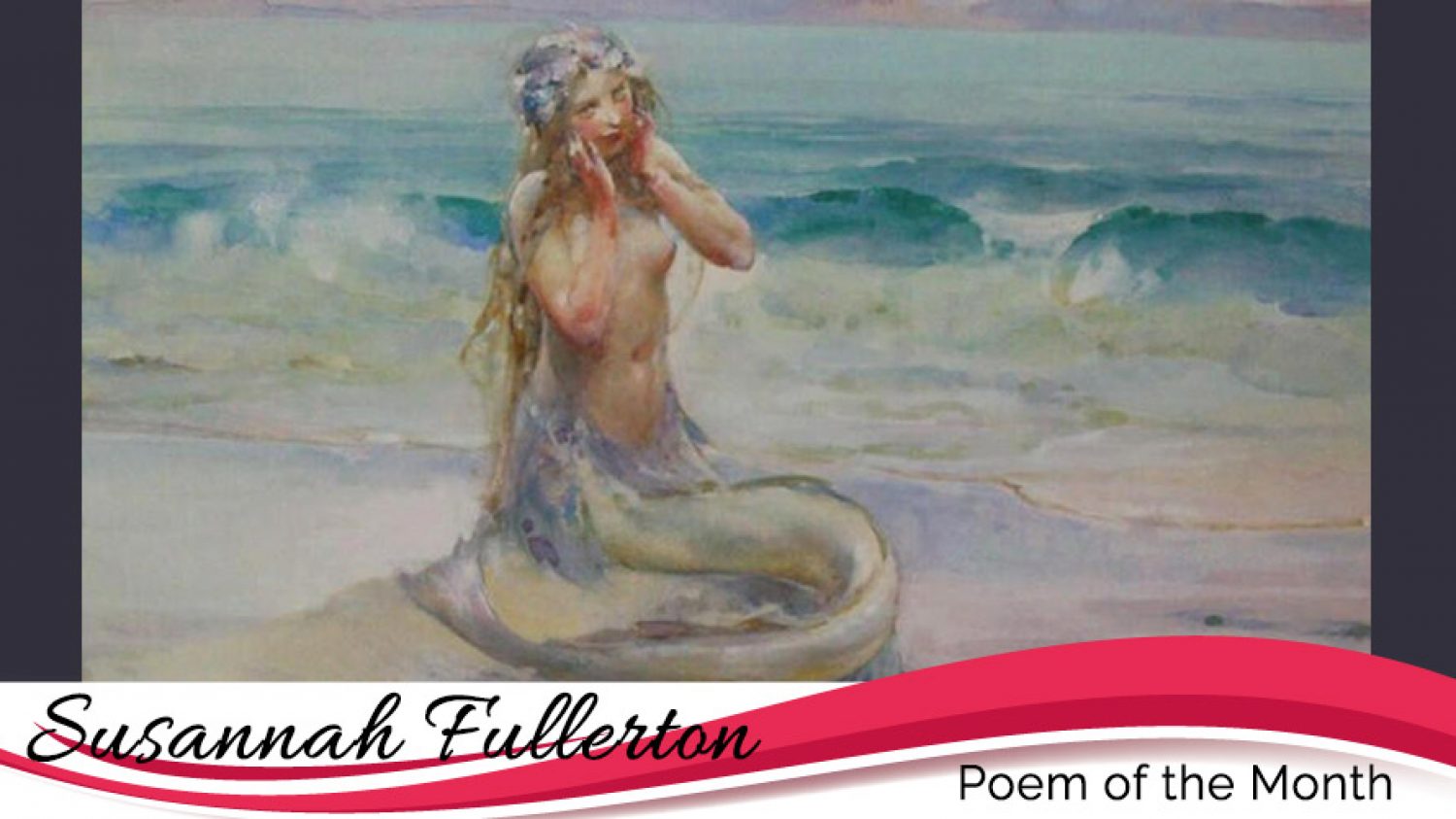 A mermaid sits on a rock by the seashore, by John Reinhard Weguelin, 1911