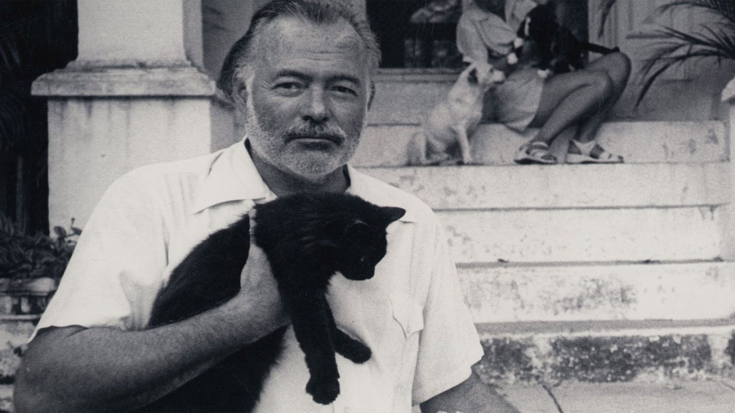 Ernest Hemingway at his home in Cuba.