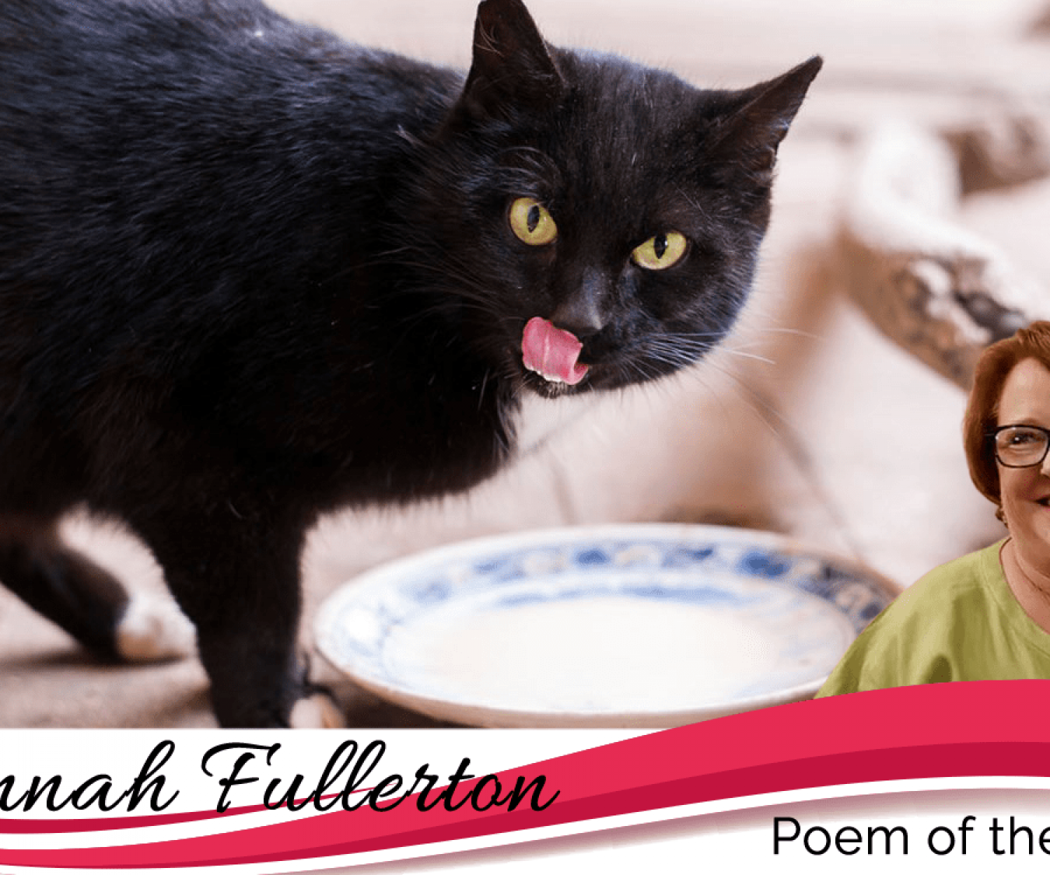 Cheryl Hill with a black cat