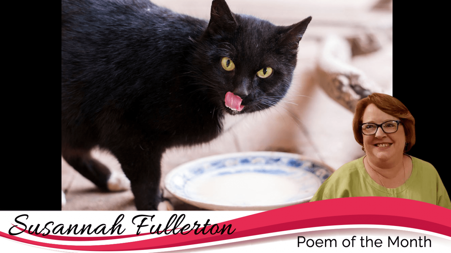 Cheryl Hill with a black cat