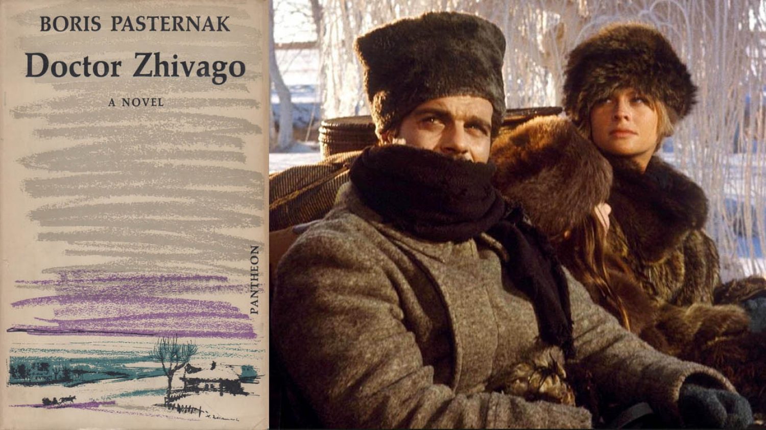 Dr Zhivago first US Edition, & Julie Christie, Omar Sharif in Doctor Zhivago (1965)