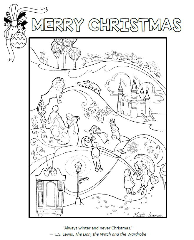 Narnia Free Colouring Page