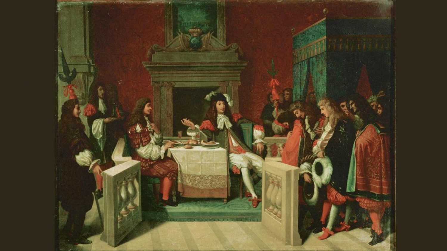 Molière at the table of Louis XIV