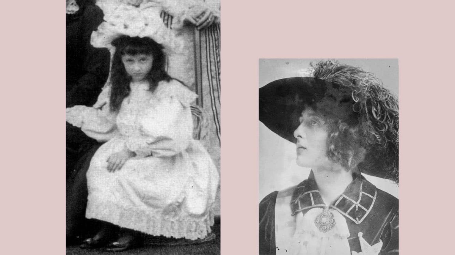 Vita Sackville West as a child and in the year she married