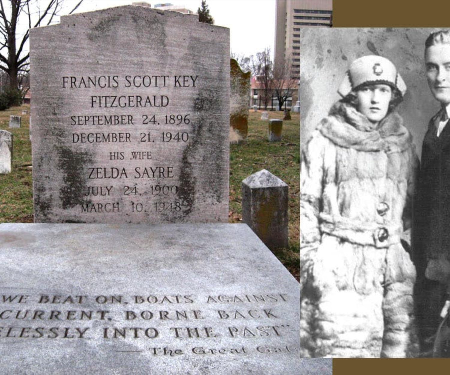 Zelda and Scott Fitzgerald's grave