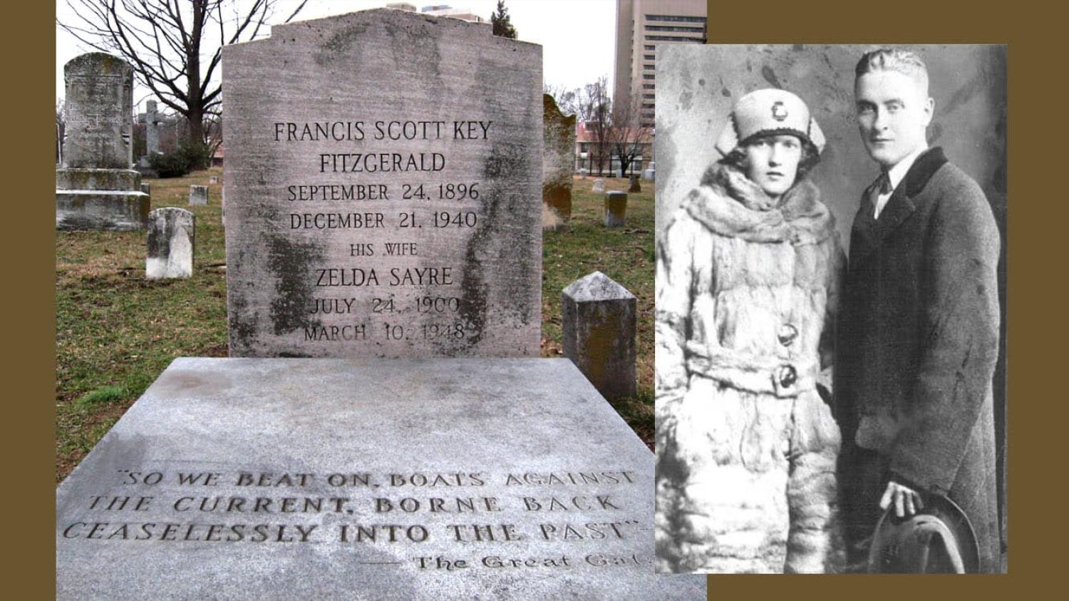 Zelda and Scott Fitzgerald's grave