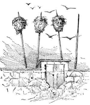 Heads on Spikes on London Bridge 1882