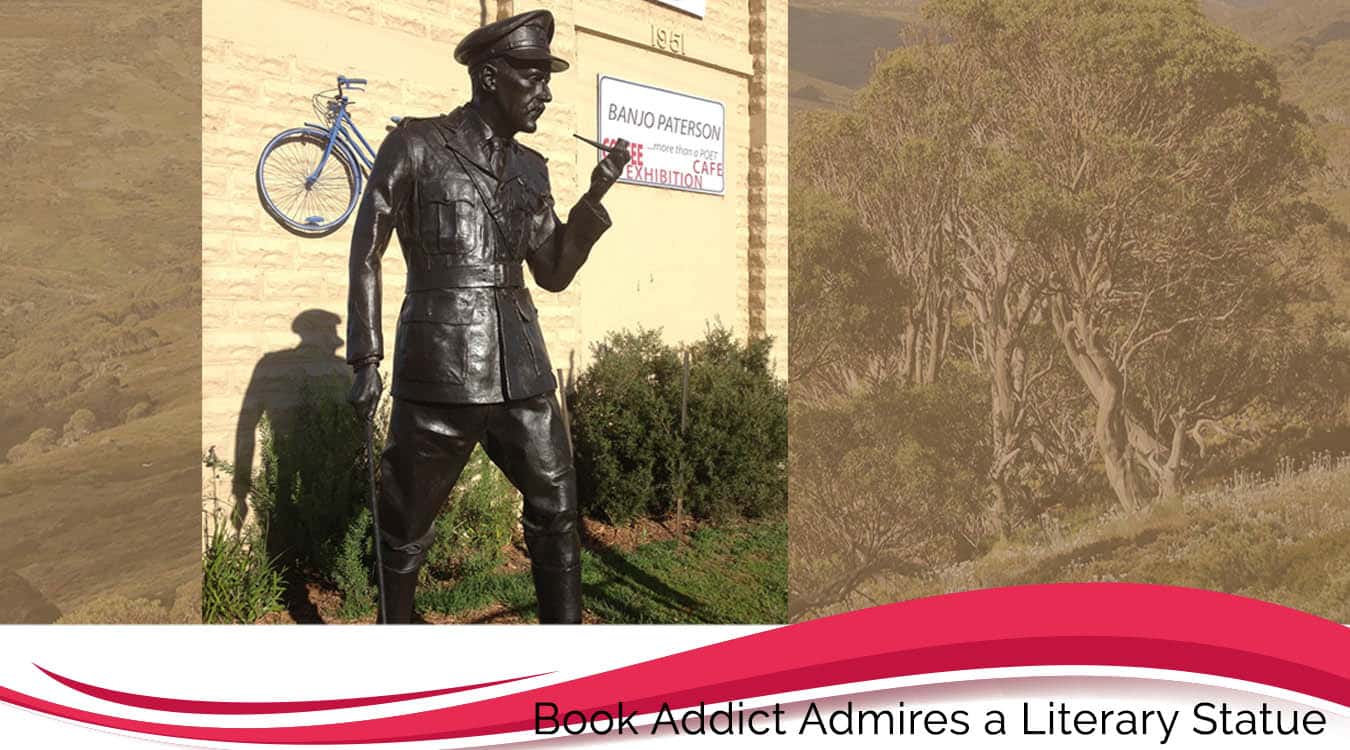 Book Addict Admires a Literary Statue Banjo Paterson Susannah Fullerton