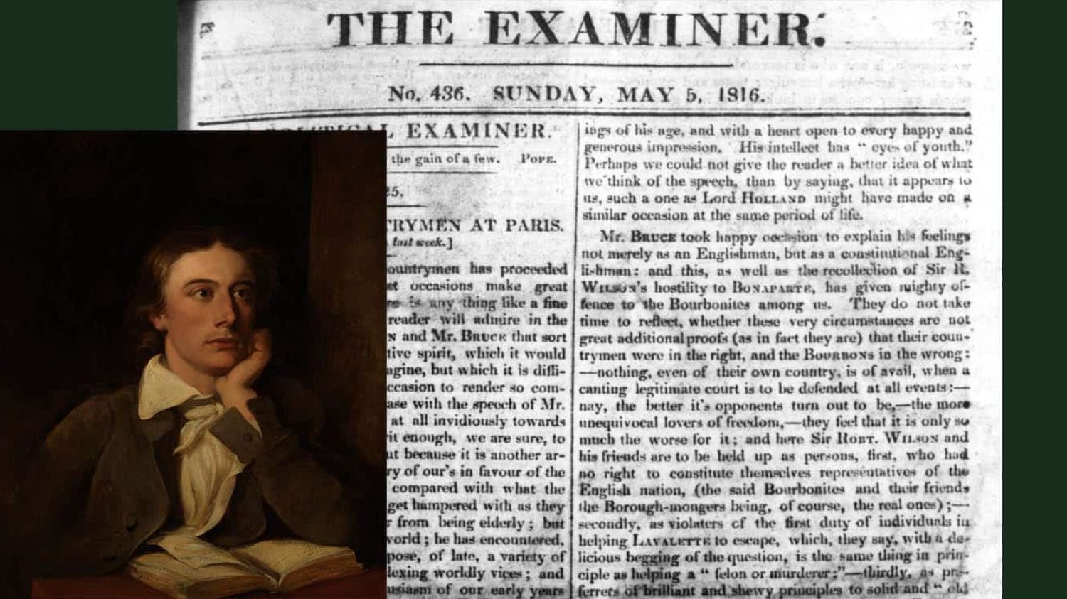John Keats & The Examiner