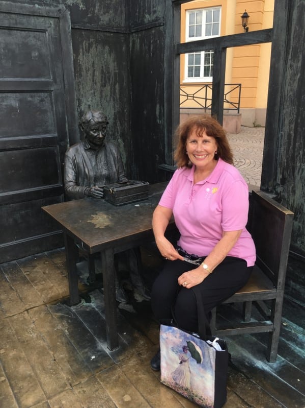 Susannah chatting with Astrid Lindgren