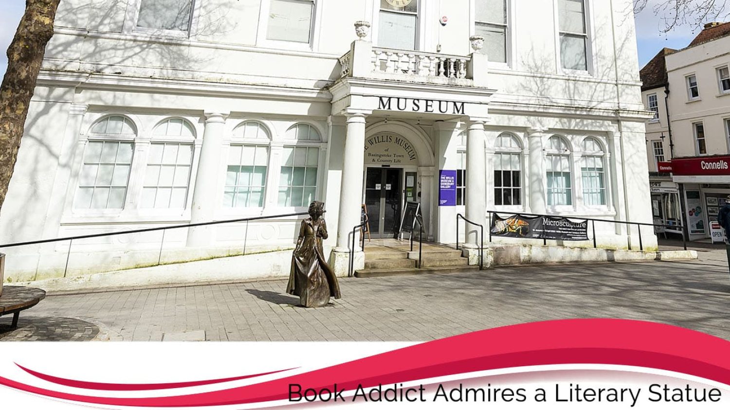 Book Addict Admires a Literary Statue - Jane Austen - Susannah Fullerton