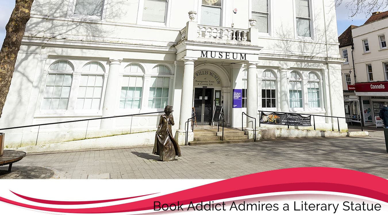 Book Addict Admires a Literary Statue - Jane Austen - Susannah Fullerton