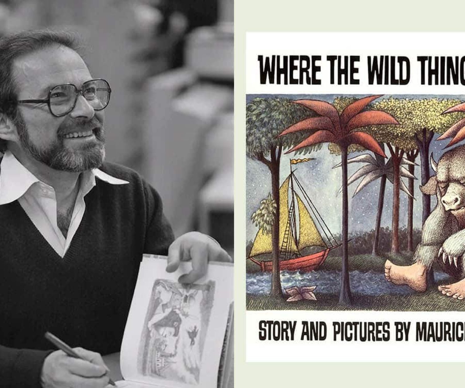 Maurice Sendak signs books in 1981