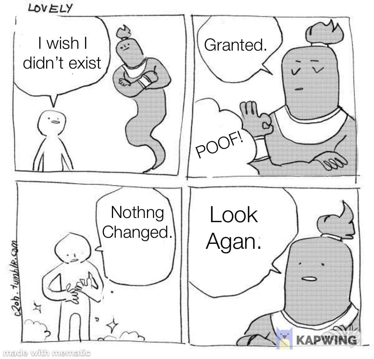 I wish I didn't exist