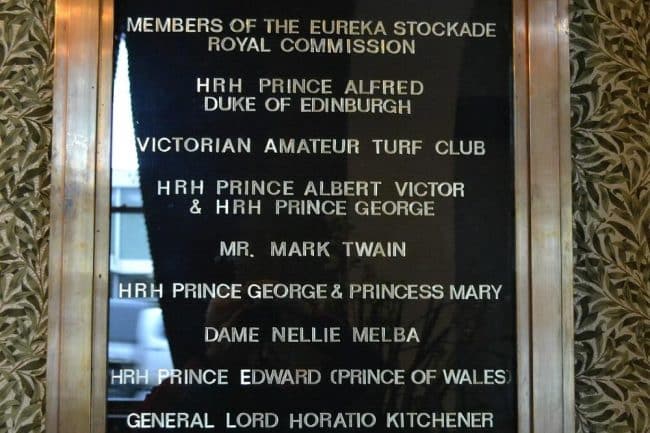 Craig's Royal Hotel, Ballarat, guest list board, image by Neil C,