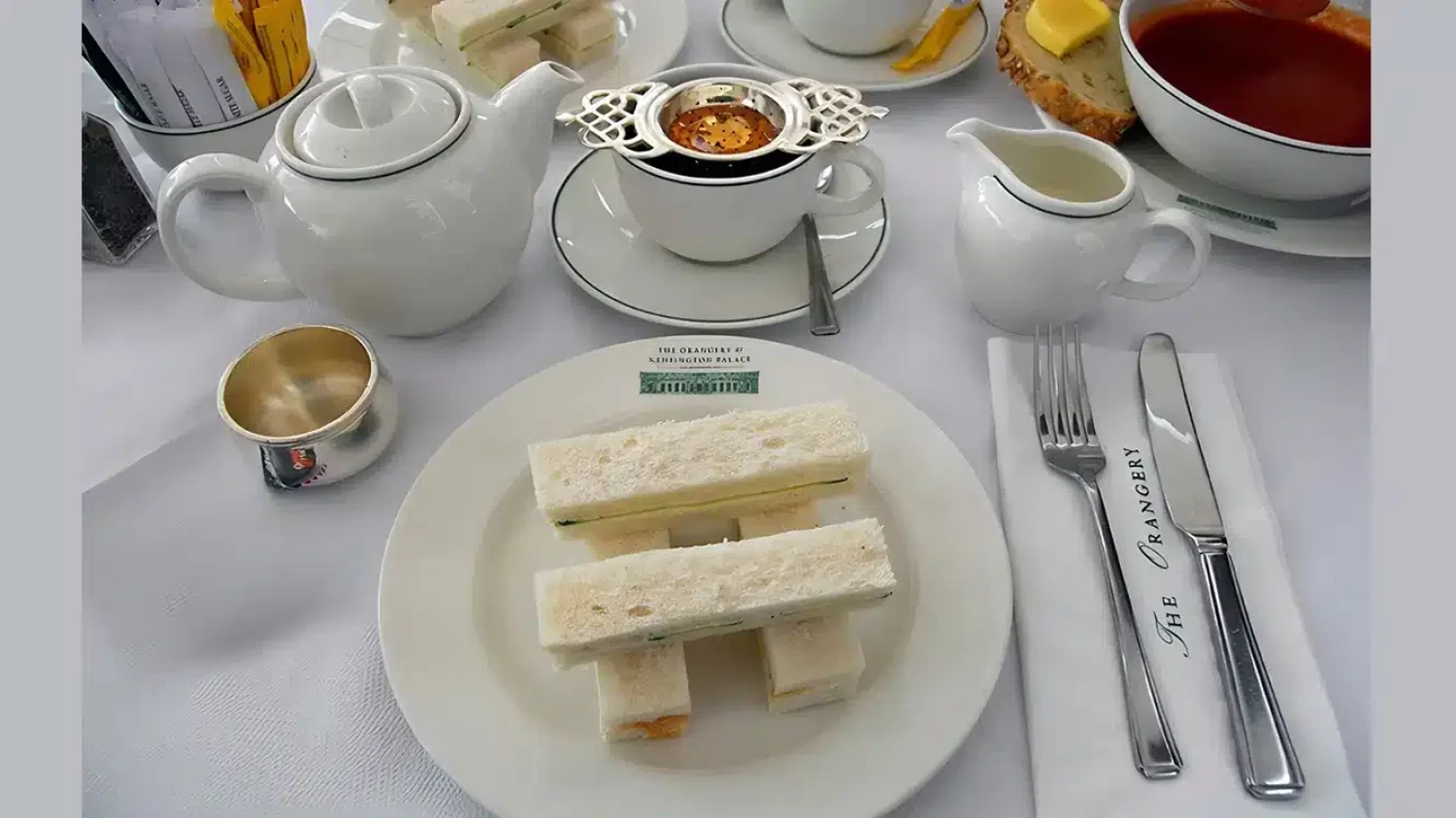 Cucumber sandwiches and tea, as served at Kensington Palace