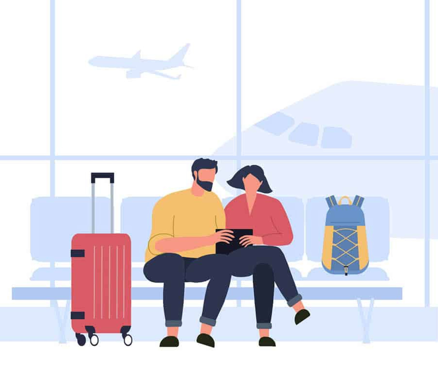 People wait for boarding