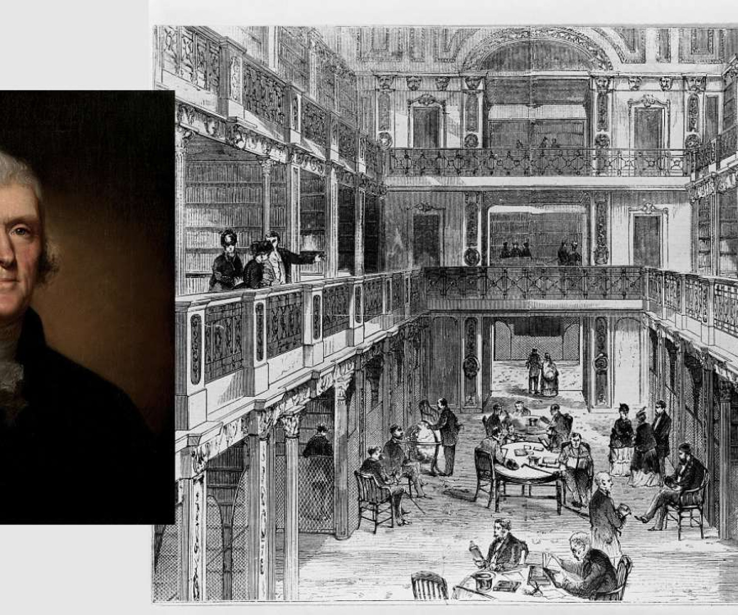 Thomas Jefferson & Library of Congress c. 1853
