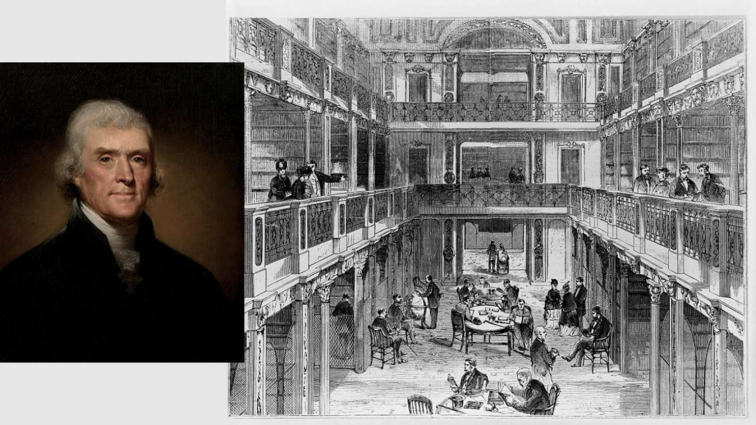 Thomas Jefferson & Library of Congress c. 1853