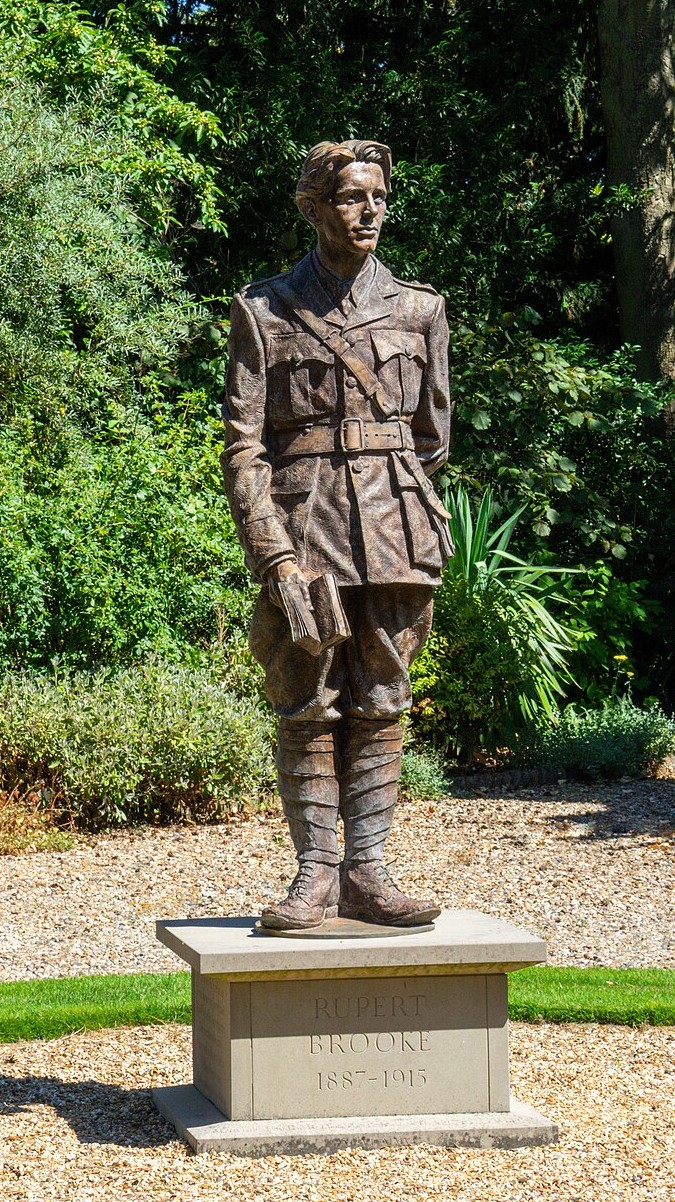 Rupert Brooke statue, Grantchester, Cambridge, UK