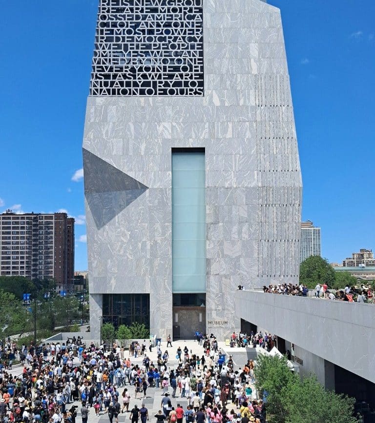 Obama Center south elevation on opening day
